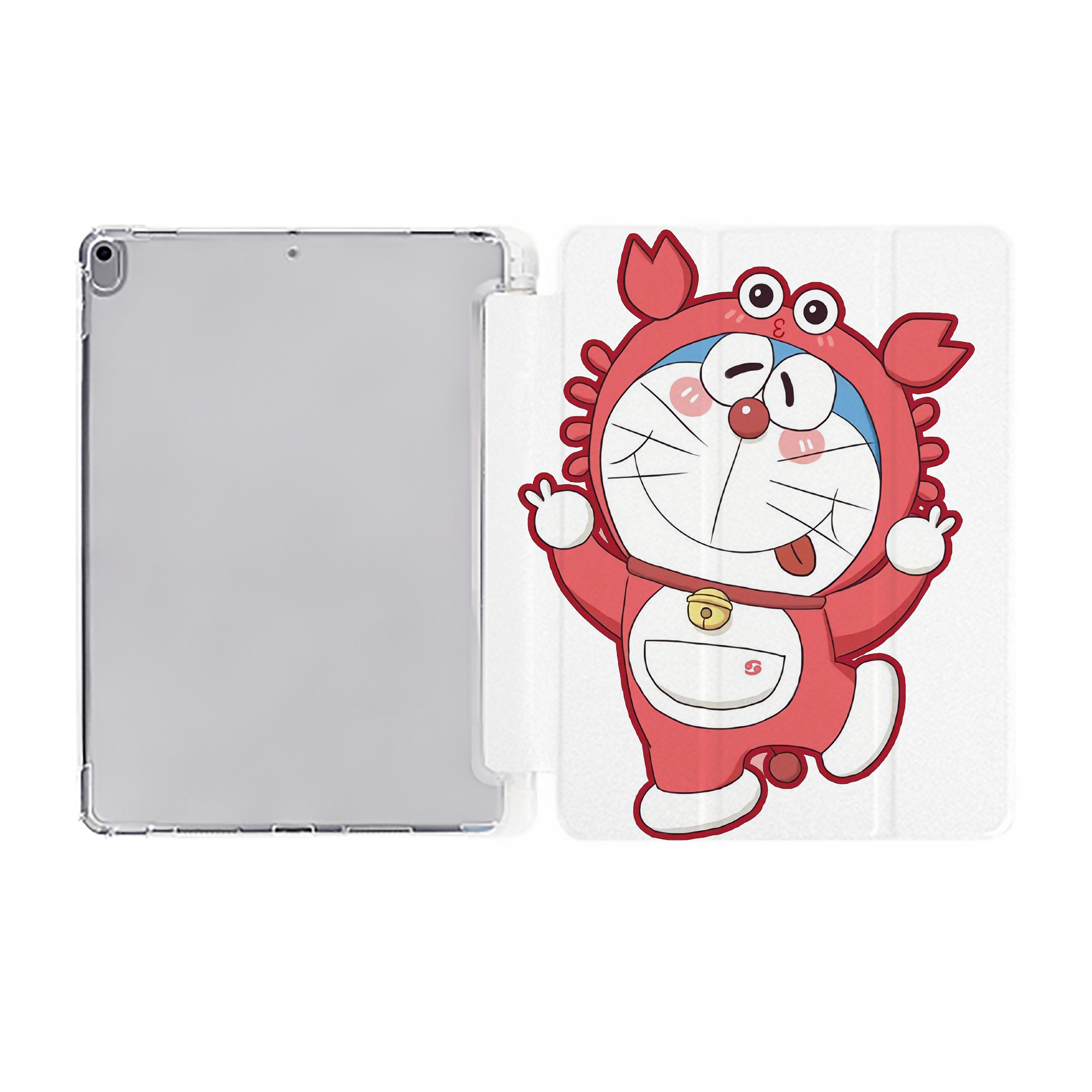 （画像用） ドラえもん Doraemon IPad ケース ペン収納付き 三つ折りスタンド PUレザー×シリコン 対応機種9.5/10.5/10.9インチ